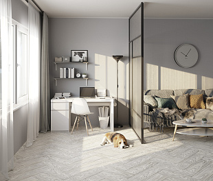 Плитка напольная керамогранит Cersanit Bristolwood серый рельеф