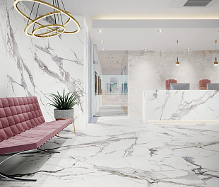 Плитка напольная керамогранит Calacatta White Poler